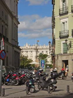 Street level view toward palace.